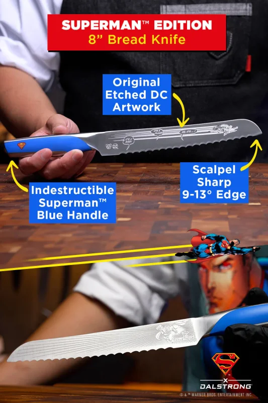 DALSTRONG SUPERMAN™ EDITION BREAD KNIFE 8"