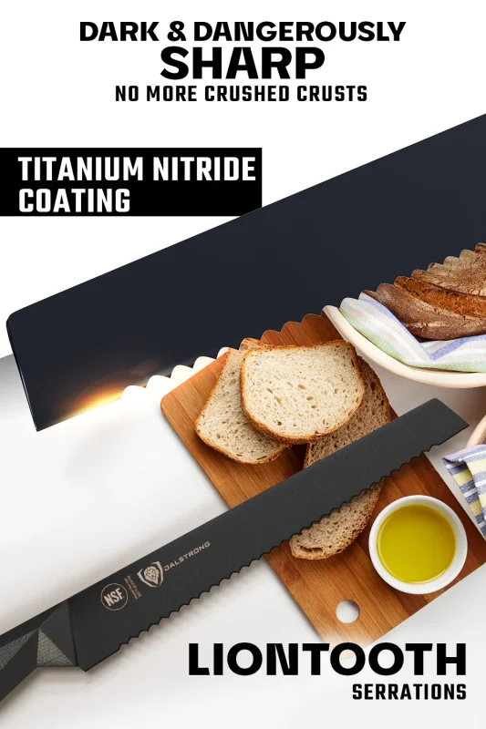 DALSTRONG SHADOW BLACK SERIES BREAD KNIFE 9"