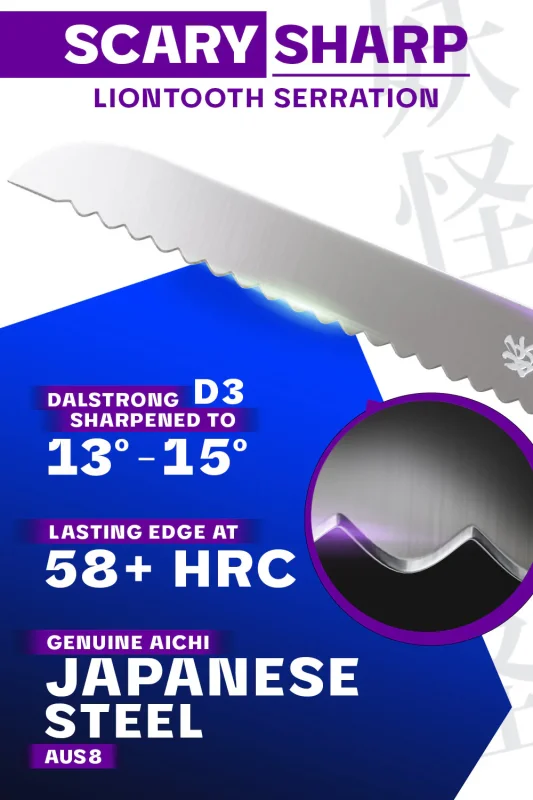 DALSTRONG PHANTOM SERIES SERRATED BREAD KNIFE 9"
