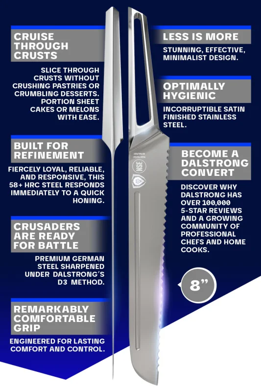 DALSTRONG CRUSADER SERIES BREAD KNIFE 8"