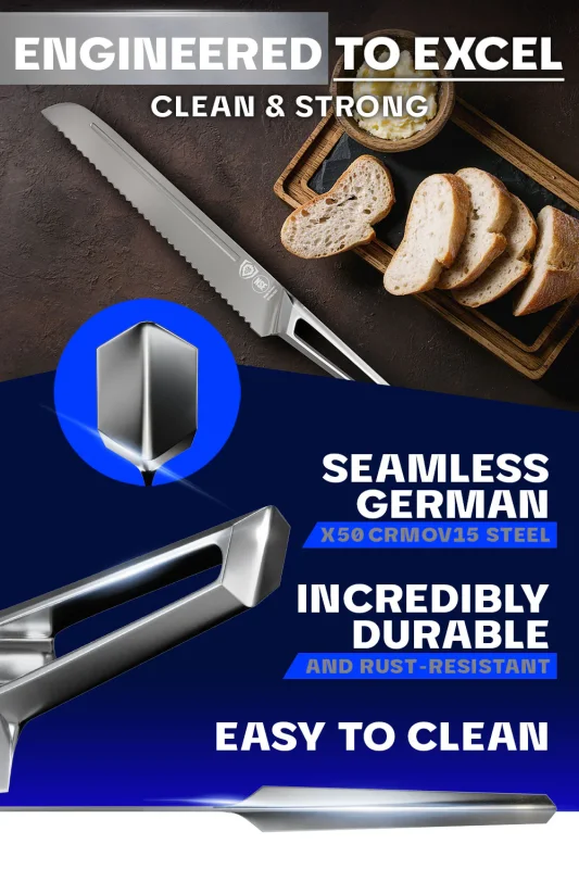 DALSTRONG CRUSADER SERIES BREAD KNIFE 8"