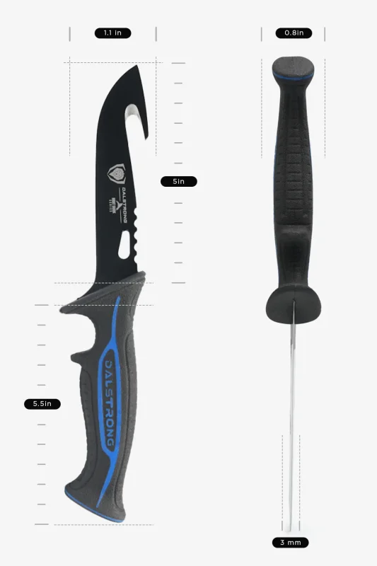 DALSTRONG NIGHT SHARK SERIES HOOK KNIFE 5"