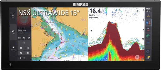 SIMRAD NSX 12 15 SMART CHARTPLOTTER FISH FINDER WITH ACTIVE IMAGING 3-IN-1 TRANSDUCER C-MAP CHART