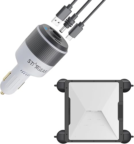 STARLINK MINI 3-IN-1 CAR ADAPTER,12V TO 24V DC STEP UP CONVERTER WITH DUAL USB PORTS, STARLINK MINI SUCTION CUP MOUNT, STARLINK MINI MOUNT WITH QUICK-RELEASE DESIGN AND STRONG GRIP