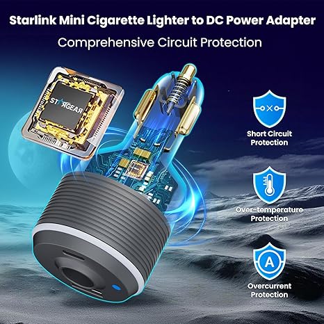 STARLINK MINI 3-IN-1 CAR ADAPTER,12V TO 24V DC STEP UP CONVERTER WITH DUAL USB PORTS, STARLINK MINI SUCTION CUP MOUNT, STARLINK MINI MOUNT WITH QUICK-RELEASE DESIGN AND STRONG GRIP