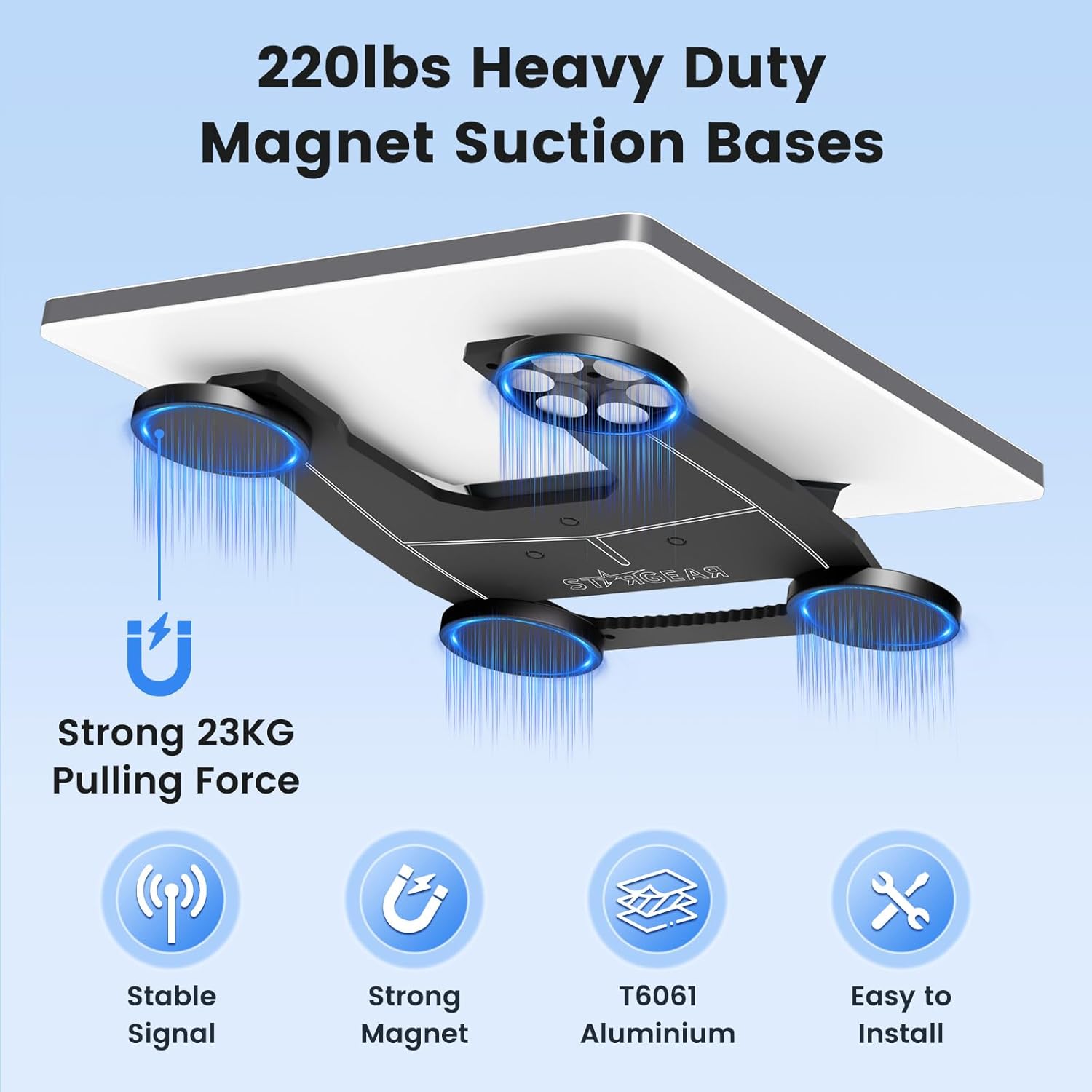 STARLINK MINI/GEN 3 MAGNETIC MOUNT PLATES, ADHESIVE METAL PLATE MAGNETIC PADS, STARLINK MINI MOUNT, 200LBS HEAVY DUTY STARLINK MINI MAGNETIC MOUNT WITH ADJUSTABLE MAGNETS INSTALLATION HOLES