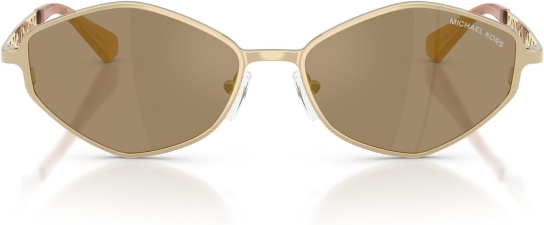 MICHAEL KORS MK1181 GOLD COAST WOMENS HEXAGONAL SUNGLASSES 56MM LIGHT GOLD DARK GREY