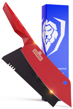 DALSTRONG SHADOW BLACK SERIES / RED EDITION CHEF & CLEAVER HYBRID KNIFE 8"