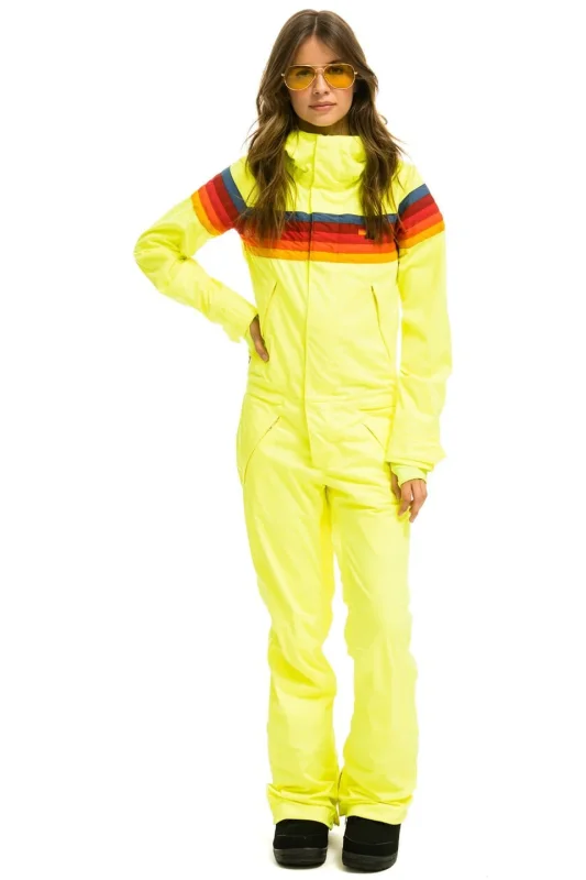 AVIATOR NATION WOMEN'S 3 LAYER POWDER SUIT - NEON YELLOW