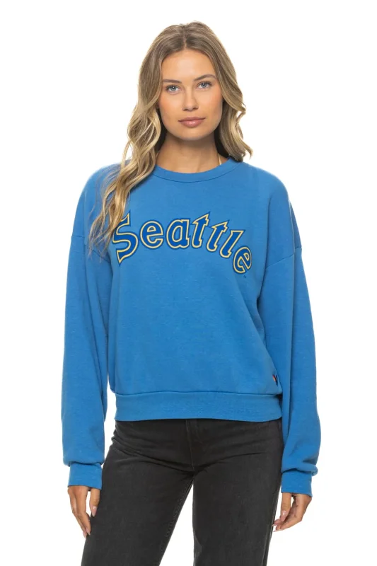 AVIATOR NATION SEATTLE MARINERS 2026 RELAXED CREW SWEATSHIRT - COBALT