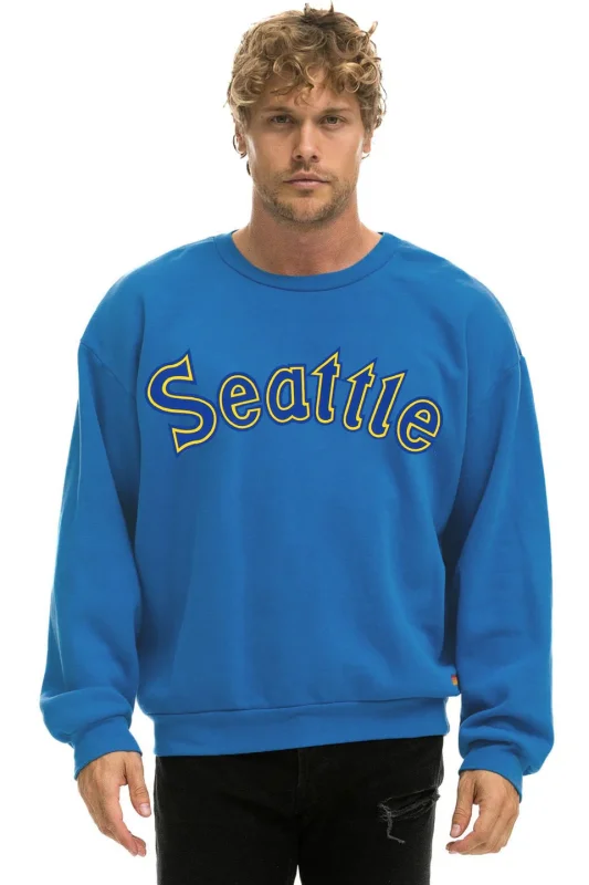 AVIATOR NATION SEATTLE MARINERS 2026 RELAXED CREW SWEATSHIRT - COBALT