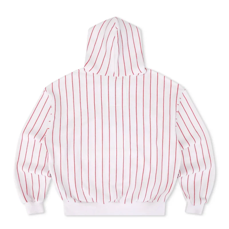 AVIATOR NATION PHILADELPHIA PHILLIES PINSTRIPE 2026 RELAXED PULLOVER HOODIE - WHITE // RED