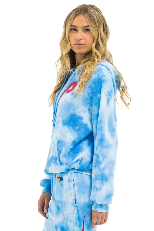 AVIATOR NATION PHILLIES HAND DYED RELAXED PULLOVER HOODIE - TIE DYE BLUE