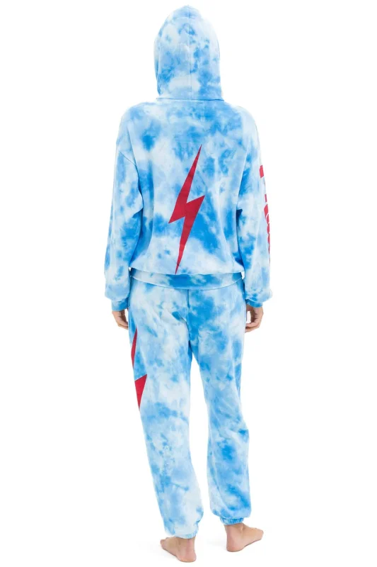 AVIATOR NATION PHILLIES HAND DYED SWEATPANTS - TIE DYE BLUE