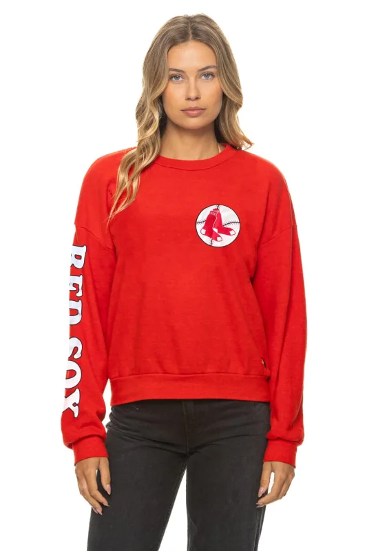AVIATOR NATION BOSTON RED SOX 2026 RELAXED CREW SWEATSHIRT - RED