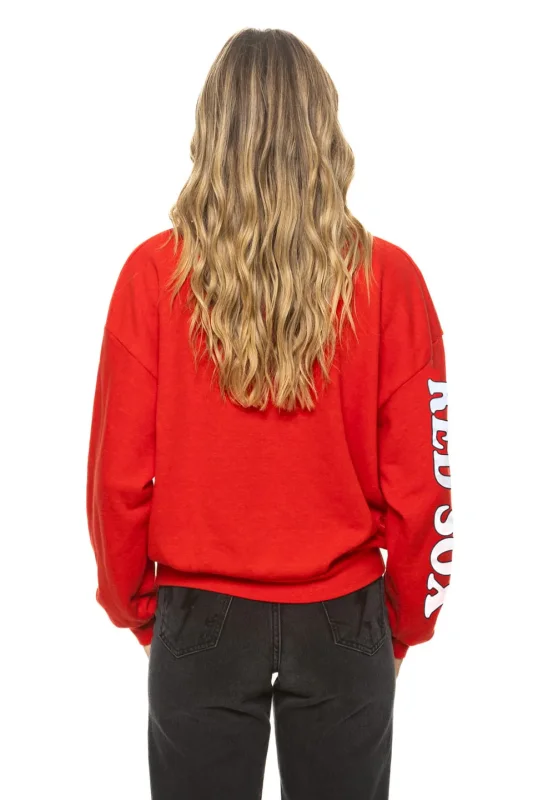 AVIATOR NATION BOSTON RED SOX 2026 RELAXED CREW SWEATSHIRT - RED