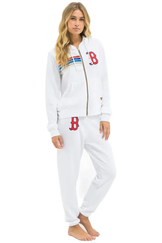 AVIATOR NATION BOSTON RED SOX 5 STRIPE SWEATPANTS - WHITE // USA