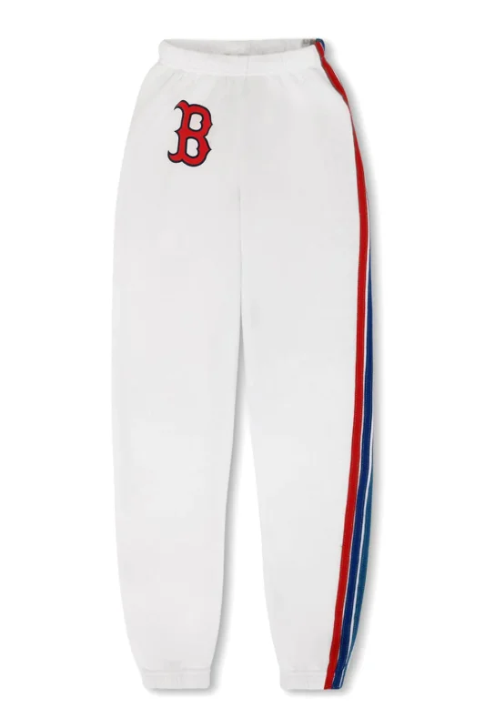 AVIATOR NATION BOSTON RED SOX 5 STRIPE SWEATPANTS - WHITE // USA