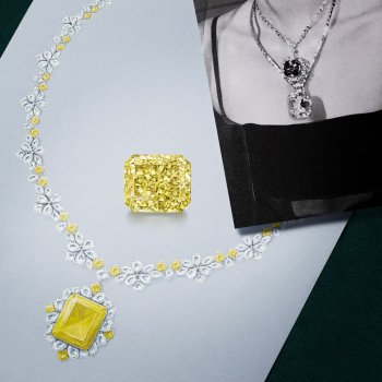 Harry Winston- The Duchess Necklace with Yellow Diamonds and Diamonds