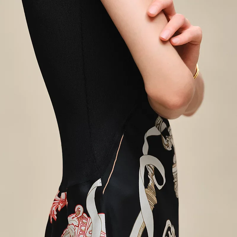 HERMES FERRONNERIE REMIX" CAFTAN NOIR