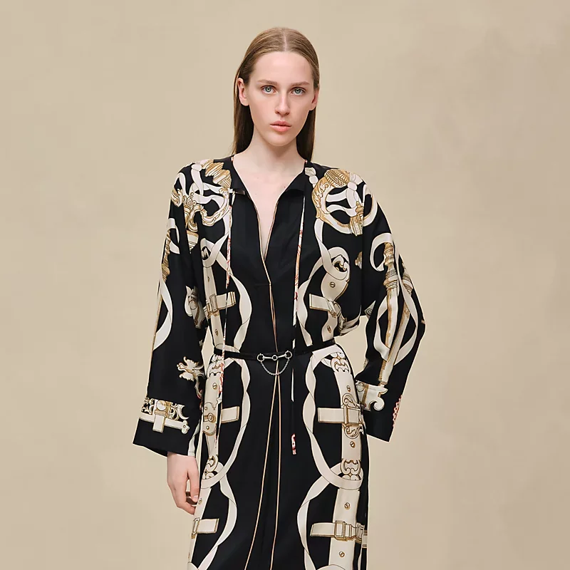 HERMES FERRONNERIE REMIX" CAFTAN NOIR