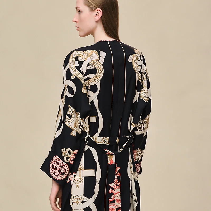 HERMES FERRONNERIE REMIX" CAFTAN NOIR
