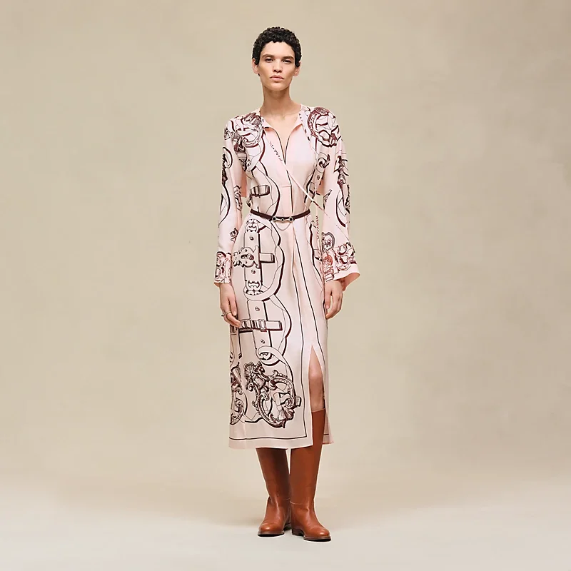 HERMES FERRONNERIE REMIX" CAFTAN ROSE OPALINE