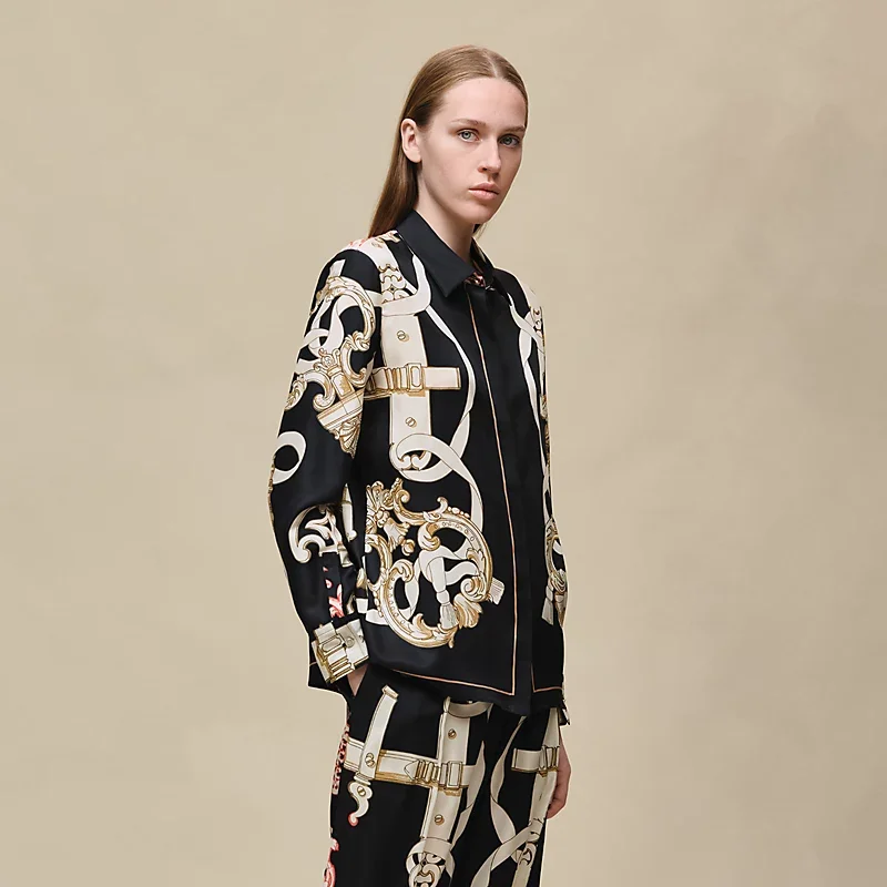 HERMES FERRONNERIE REMIX" CLASSIC SHIRT NOIR