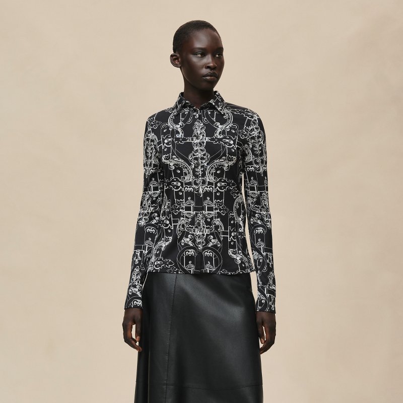 HERMES FERRONNERIE REMIX" FITTED SHIRT NOIR