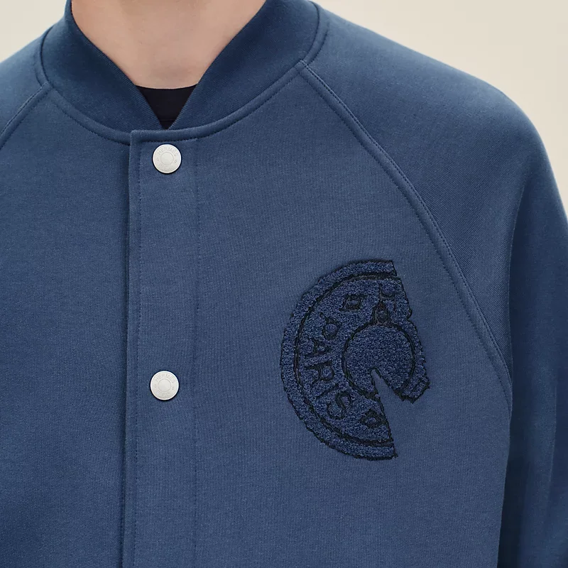 HERMES C.D.S. VARSITY JACKET BLANC