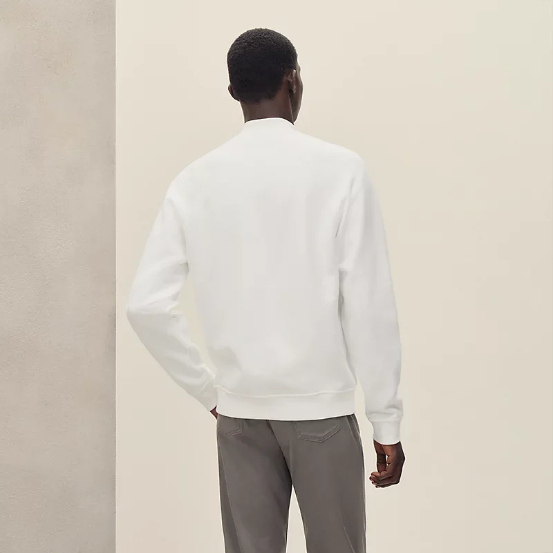 HERMES C.D.S. VARSITY JACKET BLANC