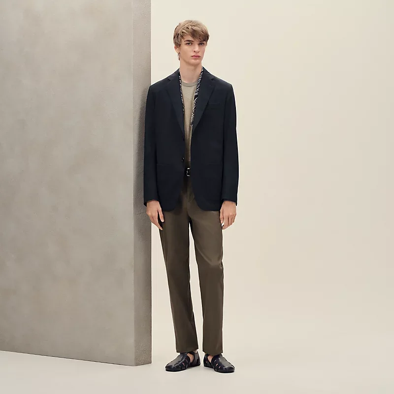 HERMES SURPIQURES H" STADIUM RELAX JACKET MARINE