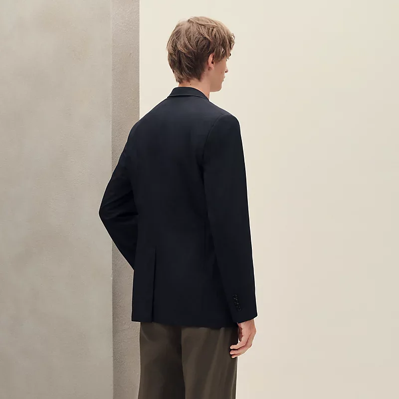HERMES SURPIQURES H" STADIUM RELAX JACKET MARINE