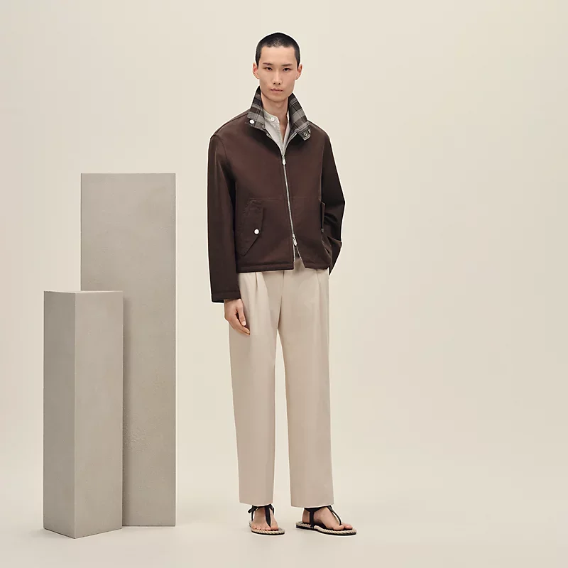 HERMES REVERSIBLE STRAIGHT CUT JACKET CAFé