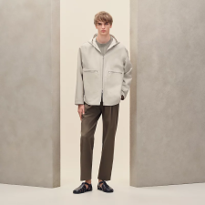 HERMES REVERSIBLE HOODED JACKET MASTIC