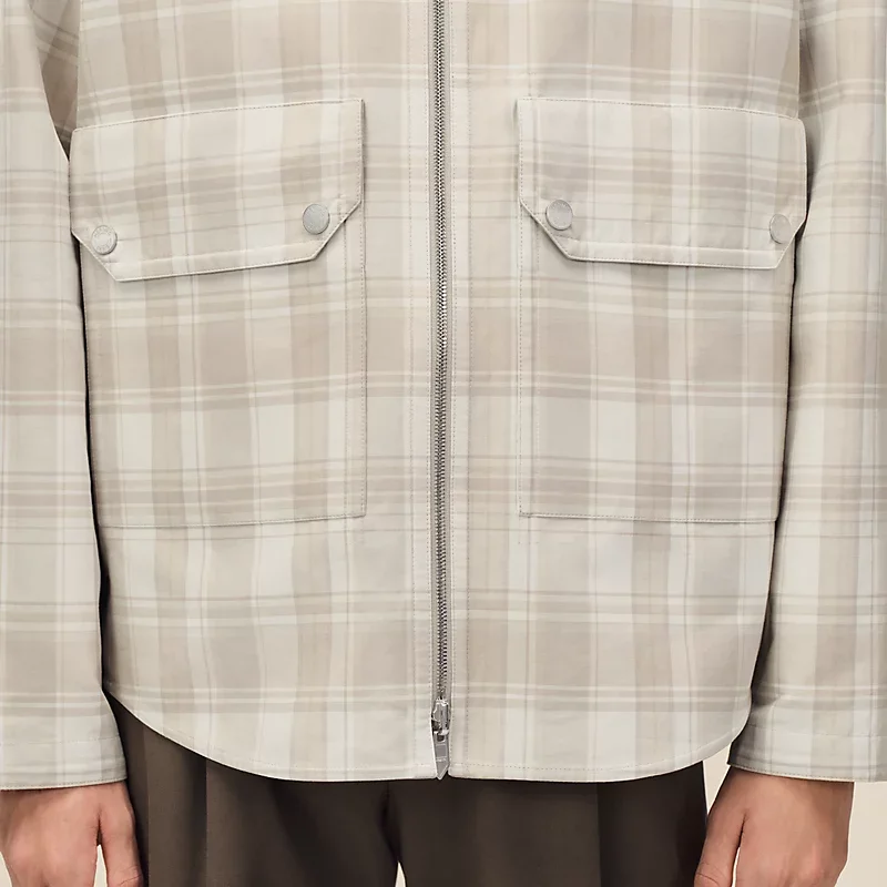 HERMES REVERSIBLE HOODED JACKET MASTIC