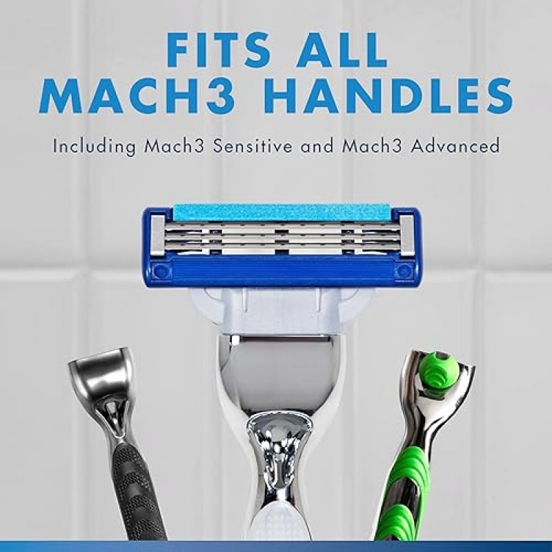 GILLETTE MACH3 TURBO MENS RAZOR BLADE REFILLS 17 COUNT HIGH-QUALITY SHAVING BLADES