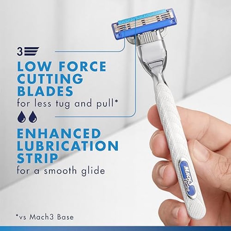 GILLETTE MACH3 TURBO MENS RAZOR BLADE REFILLS 17 COUNT HIGH-QUALITY SHAVING BLADES