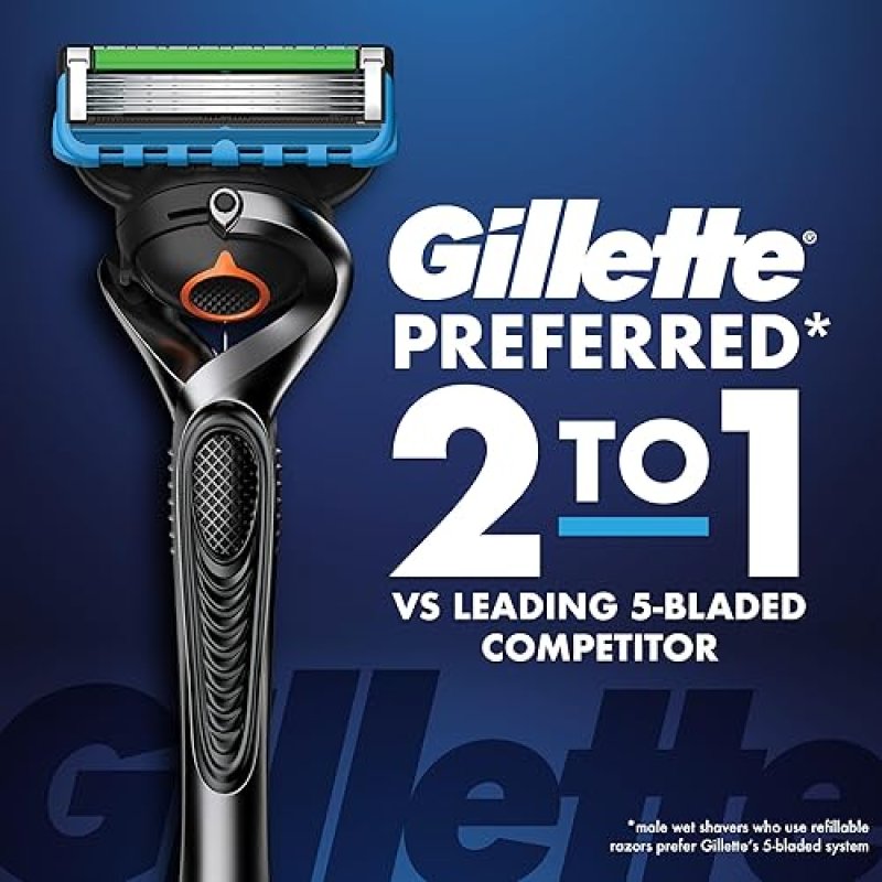 GILLETTE FUSION5 PROGLIDE RAZOR BLADE REFILLS FOR MEN 5 COUNT REPLACEMENT BLADES