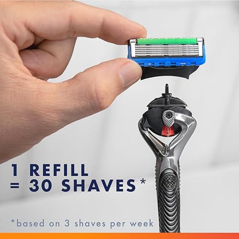 GILLETTE FUSION5 PROGLIDE RAZOR BLADE REFILLS FOR MEN 5 COUNT REPLACEMENT BLADES
