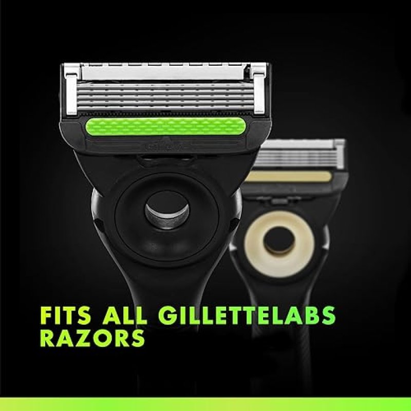 GILLETTE LABS 9 COUNT 5-BLADE RAZOR BLADE REFILLS FOR HEATED RAZORS EXFOLIATING BAR