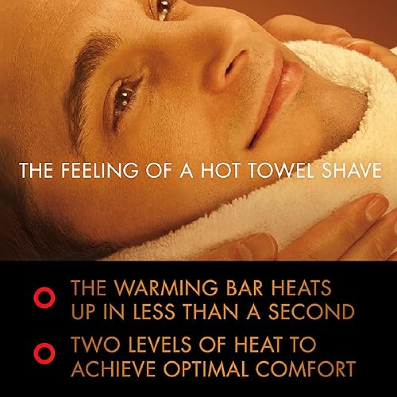 GILLETTE LABS HEATED RAZOR FOR MEN STARTER KIT WITH 1 HANDLE, 2 BLADES CHARGING DOCK