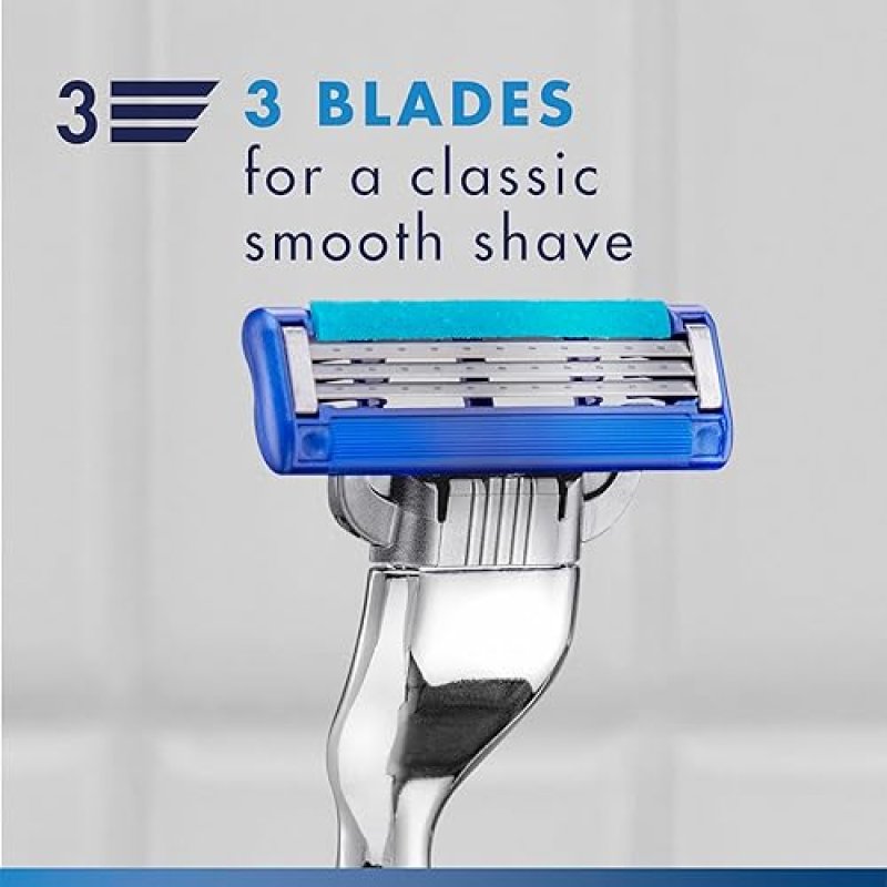 GILLETTE MACH3 TURBO MENS RAZOR WITH 1 HANDLE AND 4 BLADE REFILLS FOR SMOOTH SHAVING