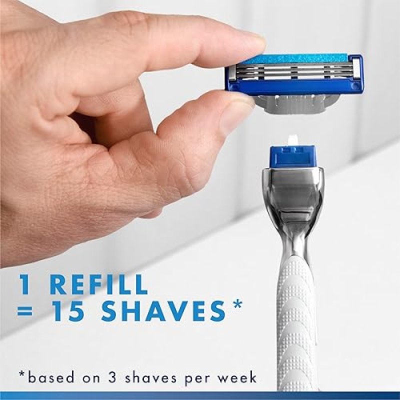 GILLETTE MACH3 TURBO MENS RAZOR WITH 1 HANDLE AND 4 BLADE REFILLS FOR SMOOTH SHAVING