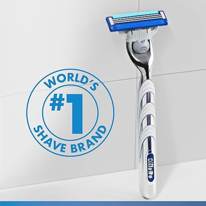 GILLETTE MACH3 TURBO MENS RAZOR WITH 1 HANDLE AND 4 BLADE REFILLS FOR SMOOTH SHAVING