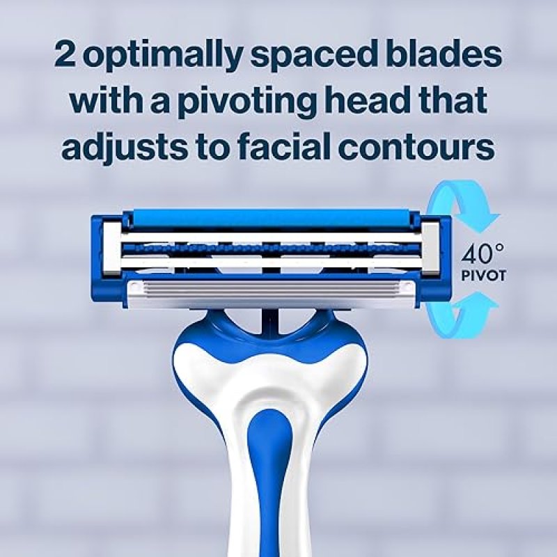GILLETTE SKINGUARD RAZORS FOR MEN, 4 COUNT SENSITIVE SKIN SHAVING RAZOR PACK
