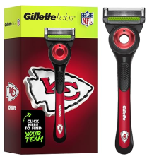 GILLETTE LABS NFL CHIEFS EDITION SHAVING RAZOR FOR MEN WITH EXFOLIATING BAR BLADE REFILL