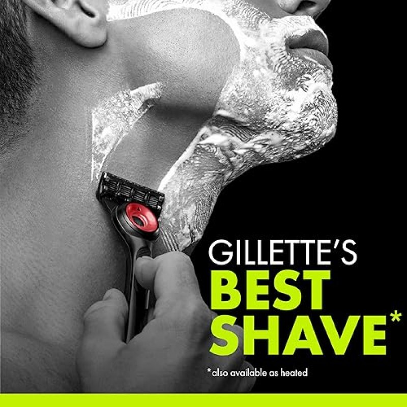 GILLETTE LABS NFL CHIEFS EDITION SHAVING RAZOR FOR MEN WITH EXFOLIATING BAR BLADE REFILL