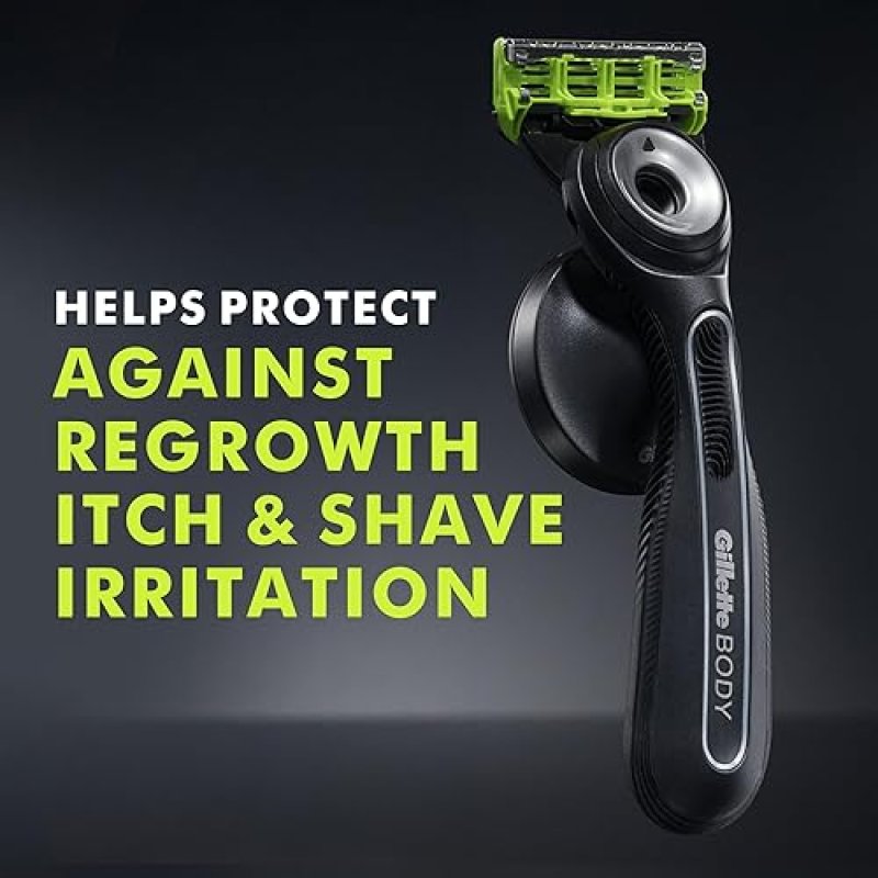 GILLETTE LABS BODY INTIMATE RAZOR FOR MEN WITH HANDLE AND 2 BLADE REFILLS