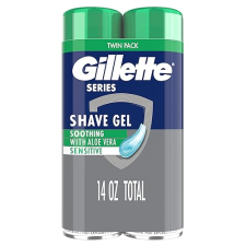 GILLETTE SERIES 3X ACTION SENSITIVE SHAVE GEL TWIN PACK 7OZ EACH - PACK OF 2
